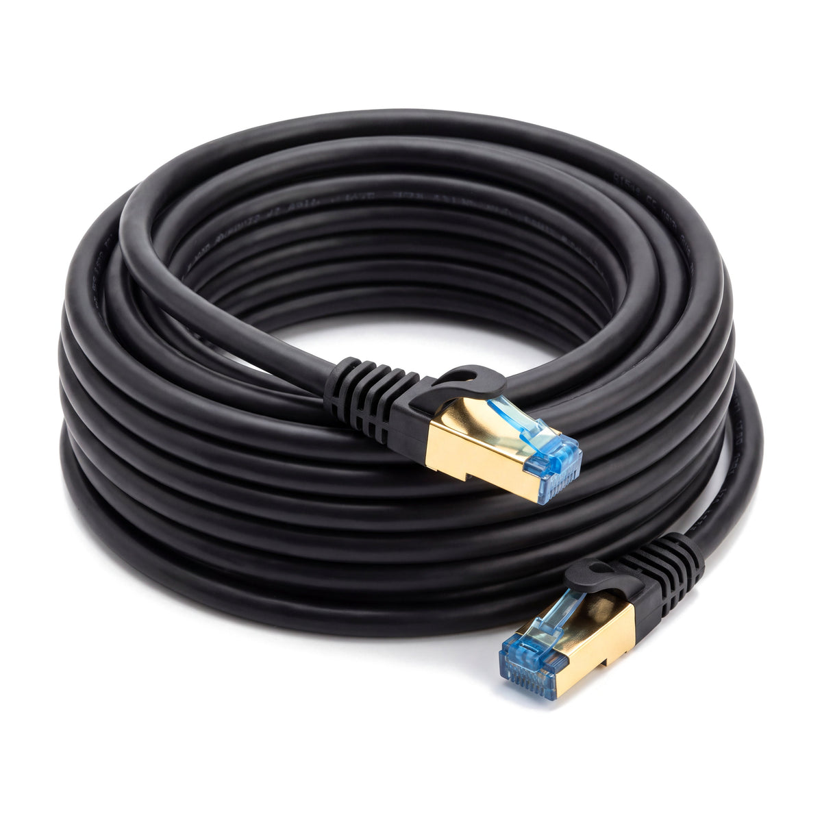QualGear Cat 7 Ethernet Cable 25 ft Black QG-CAT7R-25FT-BLK