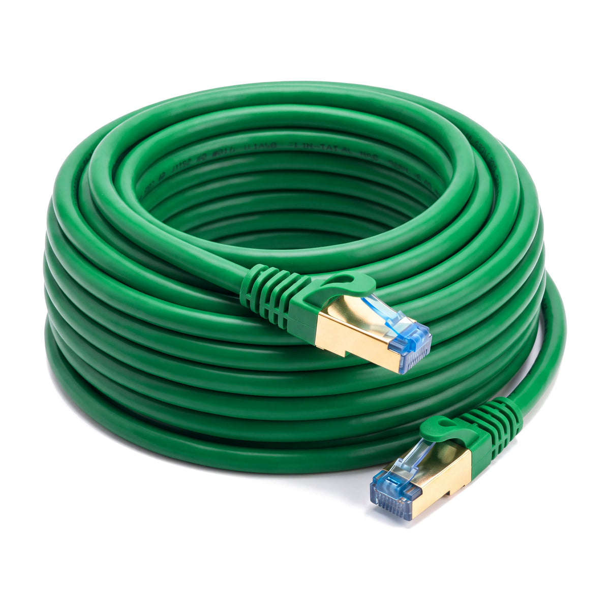 QualGear Cat 7 Ethernet Cable 50 ft Green QG-CAT7R-50FT-GRN