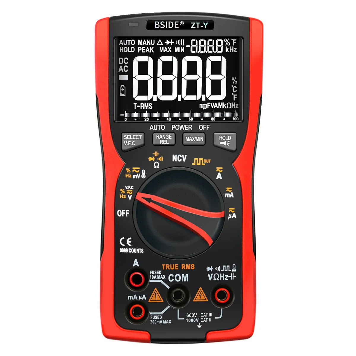 BSIDE ZT-Y True RMS Digital Multimeter 9999 Counts Auto-Range Tester