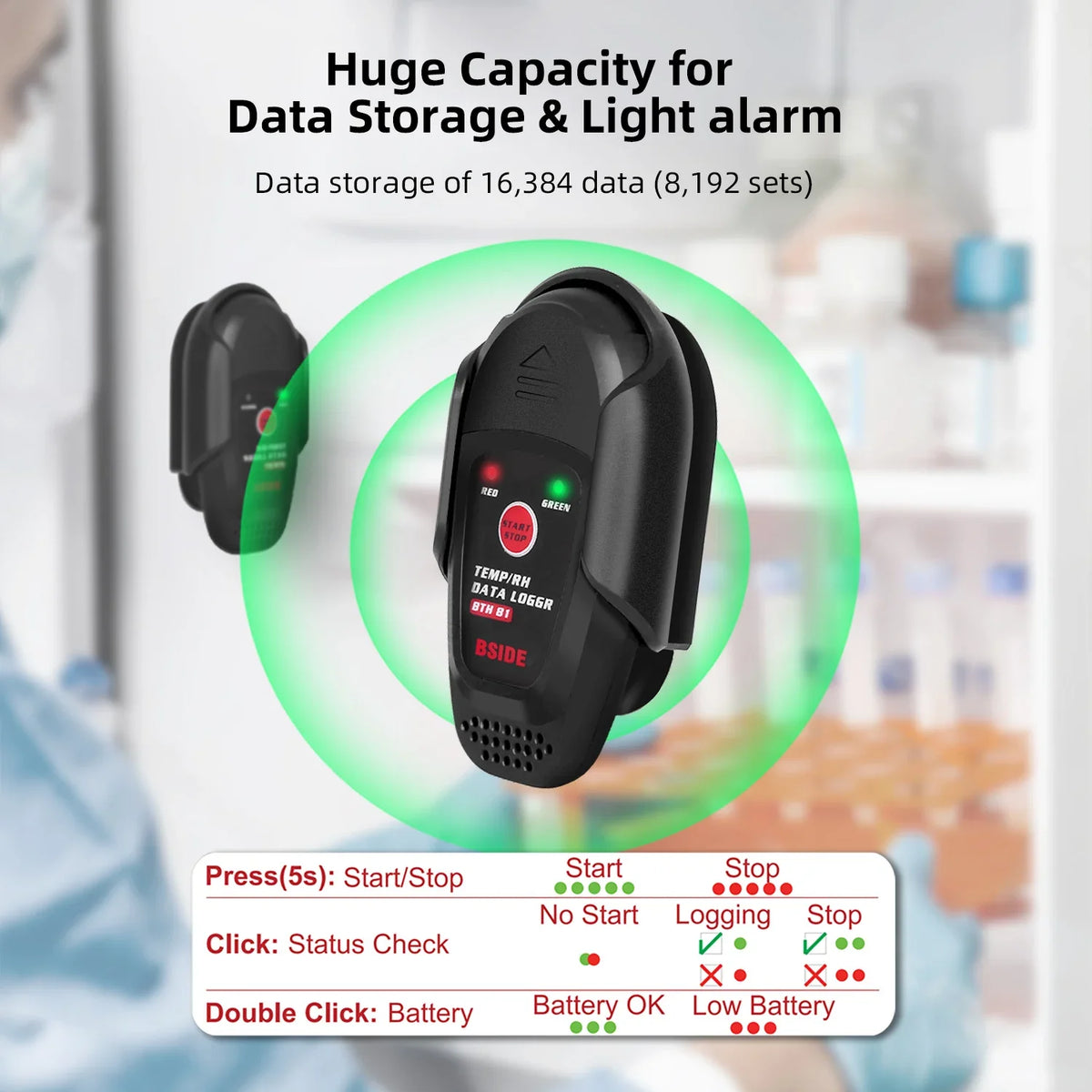 BSIDE BTH81 USB Temperature & Humidity Data Logger Thermometer Hygrometer