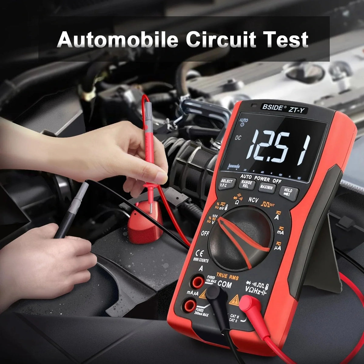 BSIDE ZT-Y True RMS Digital Multimeter 9999 Counts Auto-Range Tester