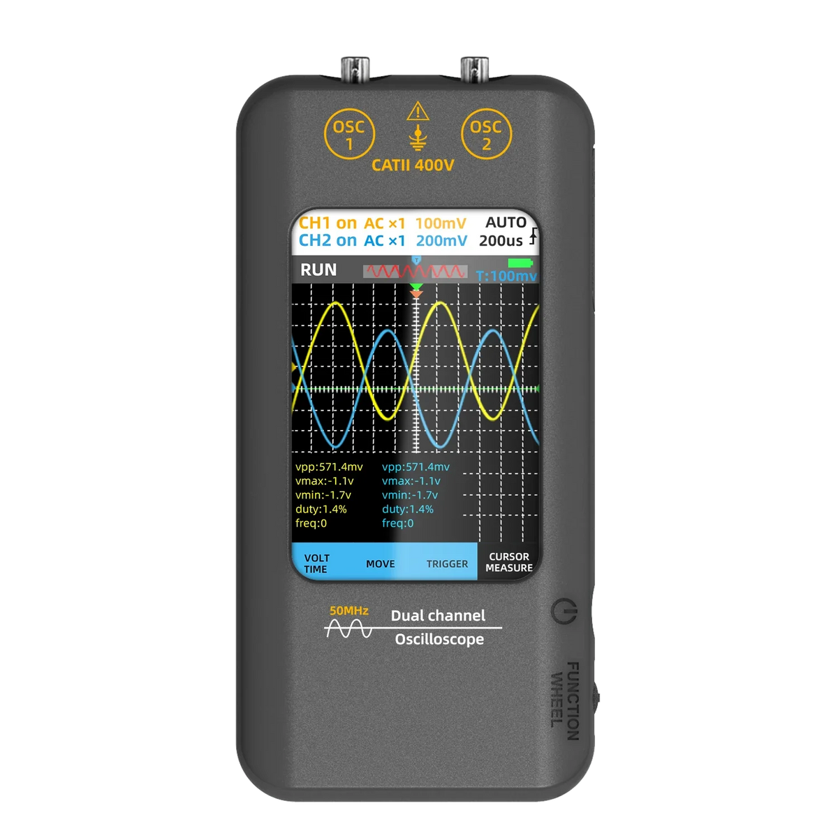 BSIDE O2 Dual Channel 50MHz Oscilloscope with Signal Generator