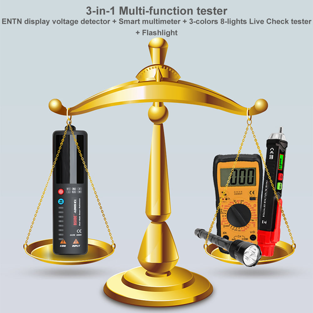 BSIDE ADMS1CL Smart Digital Multimeter 2000 Counts Auto-Range Voltage Detector