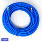 QualGear Cat 7 round Ethernet patch cable coiled, blue, 100 ft length option