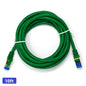 QualGear Cat 7 round Ethernet patch cable coiled, green, 10 ft length option