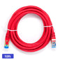 QualGear Cat 7 round Ethernet patch cable coiled, red, 10 ft length option
