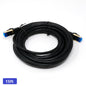 QualGear Cat 7 round Ethernet patch cable coiled, black, 15 ft length option
