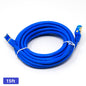 QualGear Cat 7 round Ethernet patch cable coiled, blue, 15 ft length option