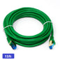 QualGear Cat 7 round Ethernet patch cable coiled, green, 15 ft length option