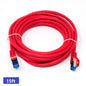 QualGear Cat 7 round Ethernet patch cable coiled, red, 15 ft length option