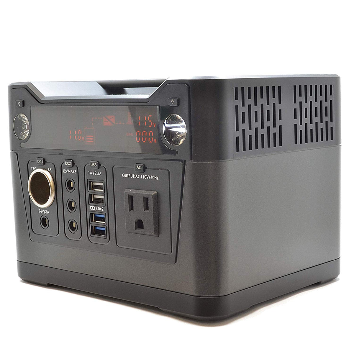 Portable Power Generator Station, 300W Backup Battery Pack UPS Power Supply 110V AC Outlet, QC3.0 USB, 12V/24V DC, LED Flashlight for Travel, Camping, Home, Emergency (PW-300)