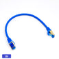 QualGear Cat 7 round Ethernet patch cable coiled, blue, 1 ft length option