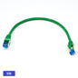 QualGear Cat 7 round Ethernet patch cable coiled, green, 1 ft length option