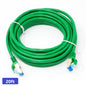 QualGear Cat 7 round Ethernet patch cable coiled, green, 20 ft length option