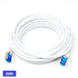 QualGear Cat 7 round Ethernet patch cable coiled, white, 20 ft length option