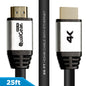 QualGear 4K HDMI 2.0 cable connectors with silver shells, 25 ft, CL3 rated