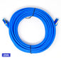 QualGear Cat 7 round Ethernet patch cable coiled, blue, 25 ft length option