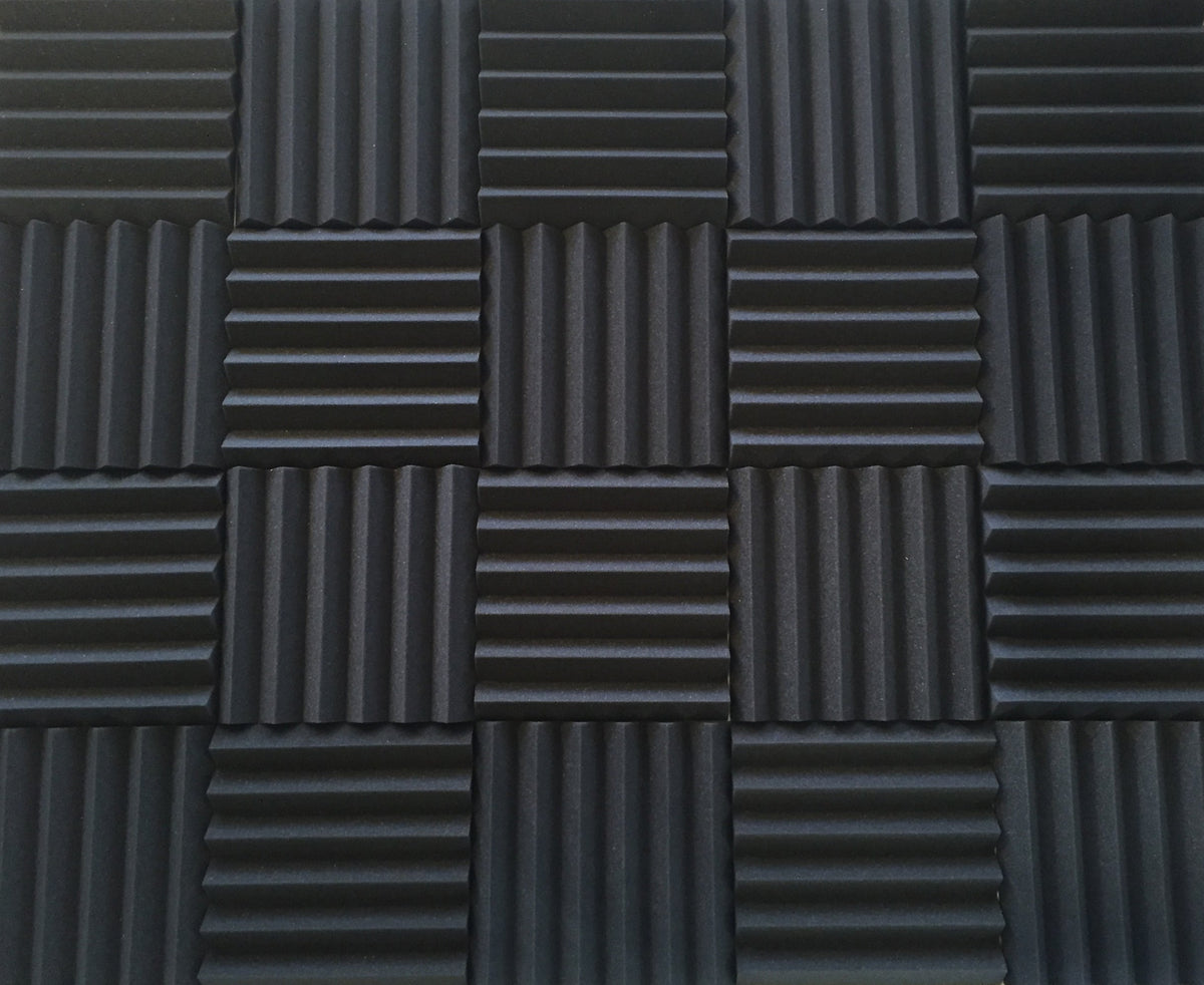 Easy Mount Acoustic Foam Kit - 12x12x2" Acoustic Foam Panels With Adhesive - Wedge Style - 4 Pack