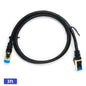 QualGear Cat 7 round Ethernet patch cable coiled, black, 3 ft length option