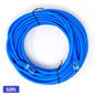 QualGear Cat 7 round Ethernet patch cable coiled, blue, 50 ft length option