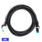 QualGear Cat 7 round Ethernet patch cable coiled, black, 6 ft length option