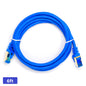 QualGear Cat 7 round Ethernet patch cable coiled, blue, 6 ft length option