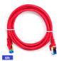 QualGear Cat 7 round Ethernet patch cable coiled, red, 6 ft length option