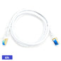 QualGear Cat 7 round Ethernet patch cable coiled, white, 6 ft length option