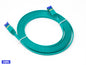 QualGear Cat 7 flat Ethernet patch cable coiled, green, 10 ft length option