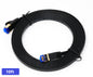 QualGear Cat 7 flat Ethernet patch cable coiled, black, 10 ft length option