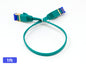 QualGear Cat 7 flat Ethernet patch cable coiled, green, 1 ft length option