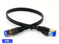 QualGear Cat 7 flat Ethernet patch cable coiled, black, 1 ft length option