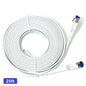 QualGear Cat 7 flat Ethernet patch cable coiled, white, 25 ft length option