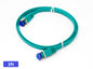 QualGear Cat 7 flat Ethernet patch cable coiled, green, 3 ft length option