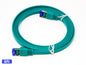 QualGear Cat 7 flat Ethernet patch cable coiled, green, 6 ft length option