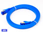 QualGear Cat 7 flat Ethernet patch cable coiled, blue, 6 ft length option