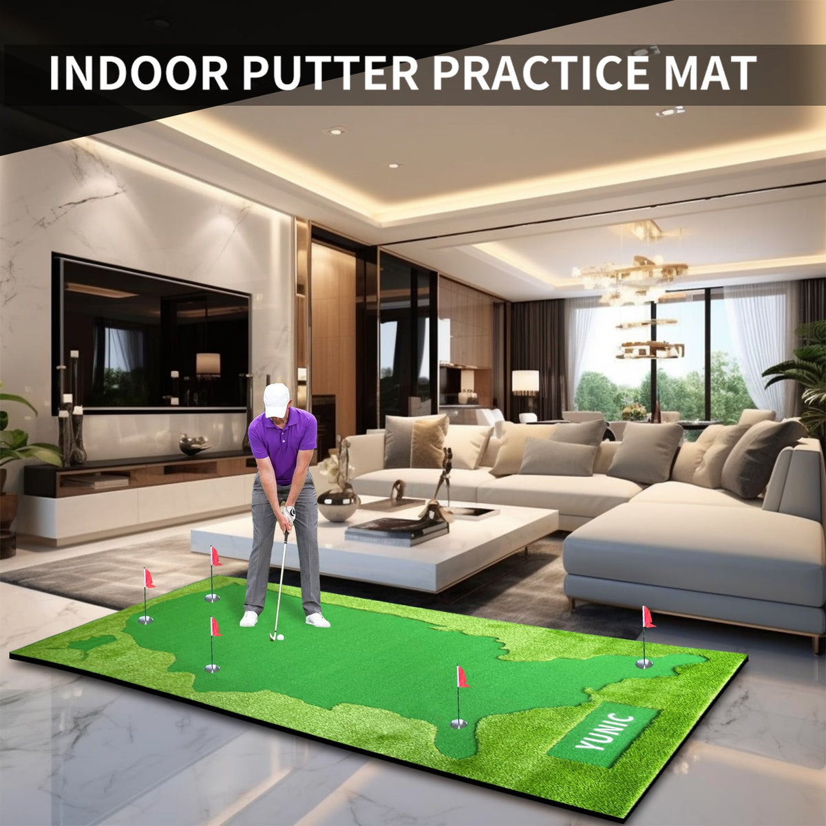 Golf Putting Green (16ft, Style US Map)