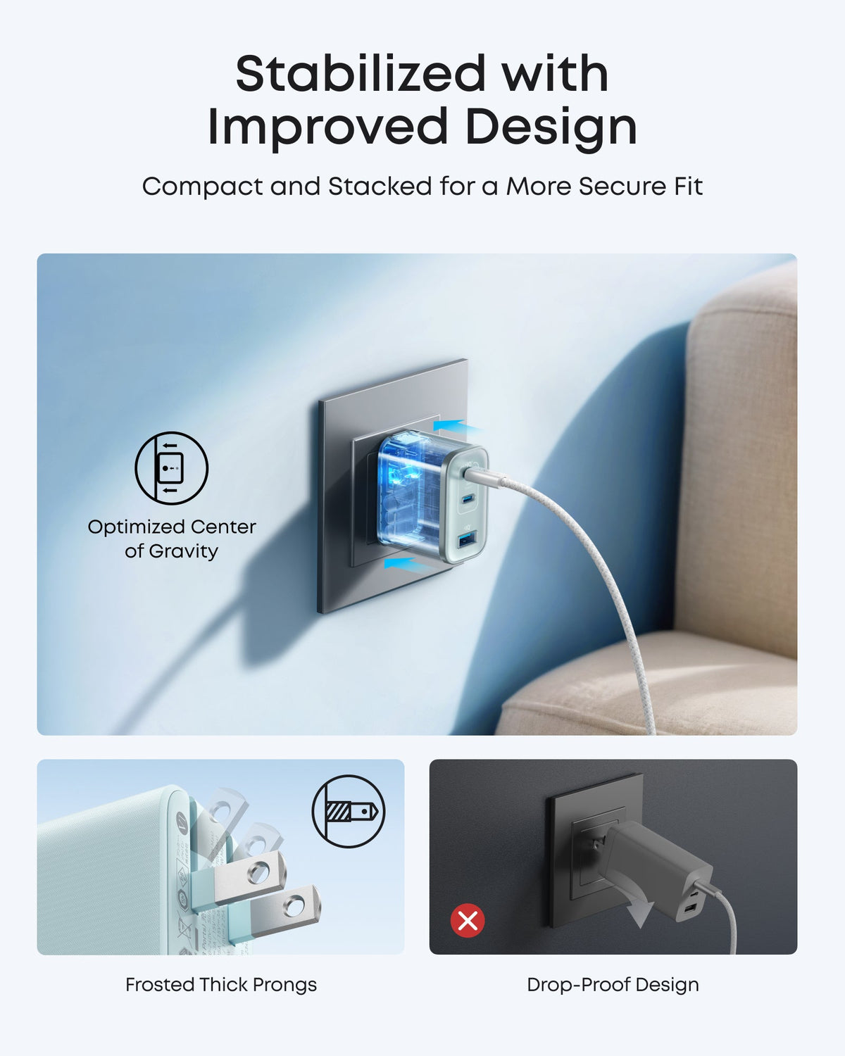 Anker Nano Charger (70W, 3 Ports)