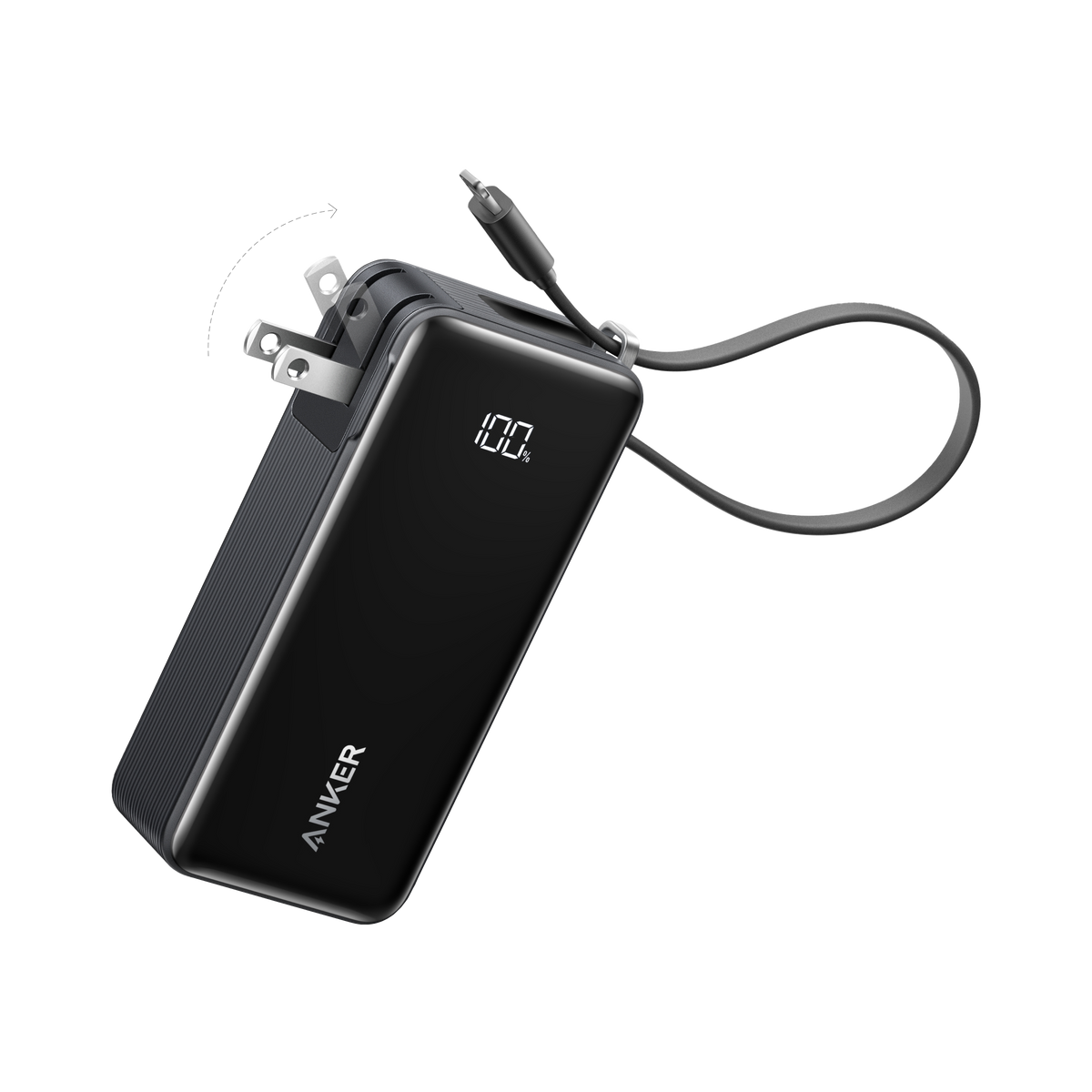 Anker Power Bank (10K, Fusion, Built-In Cable)
