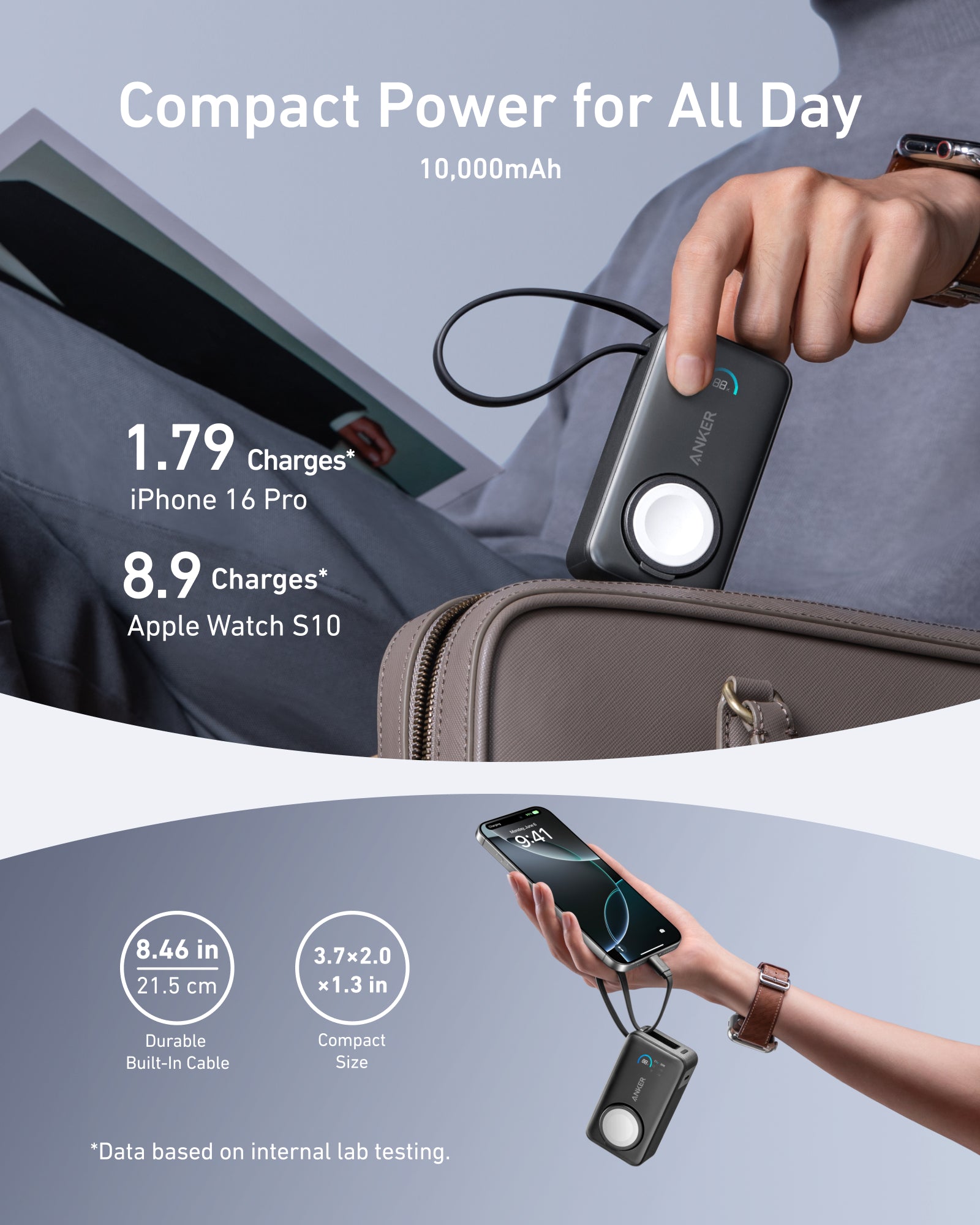 Anker MagGo Power Bank (10K, 35W, For Apple Watch) – QualGear