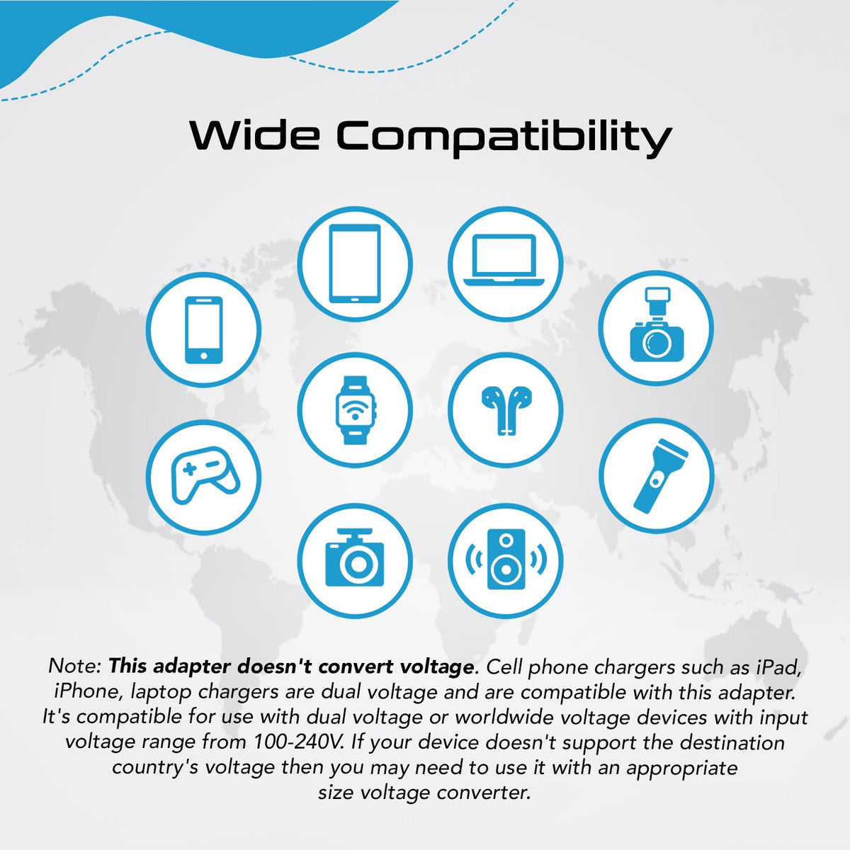 India Travel Adapter | Type D - USB-A & USB-C Ports + 2 USA Outlet (AP-10)