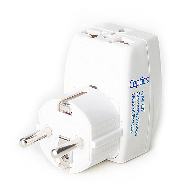 European (Schuko) Travel Adapter - Type E/F - 3 in 1 (GP3-9)