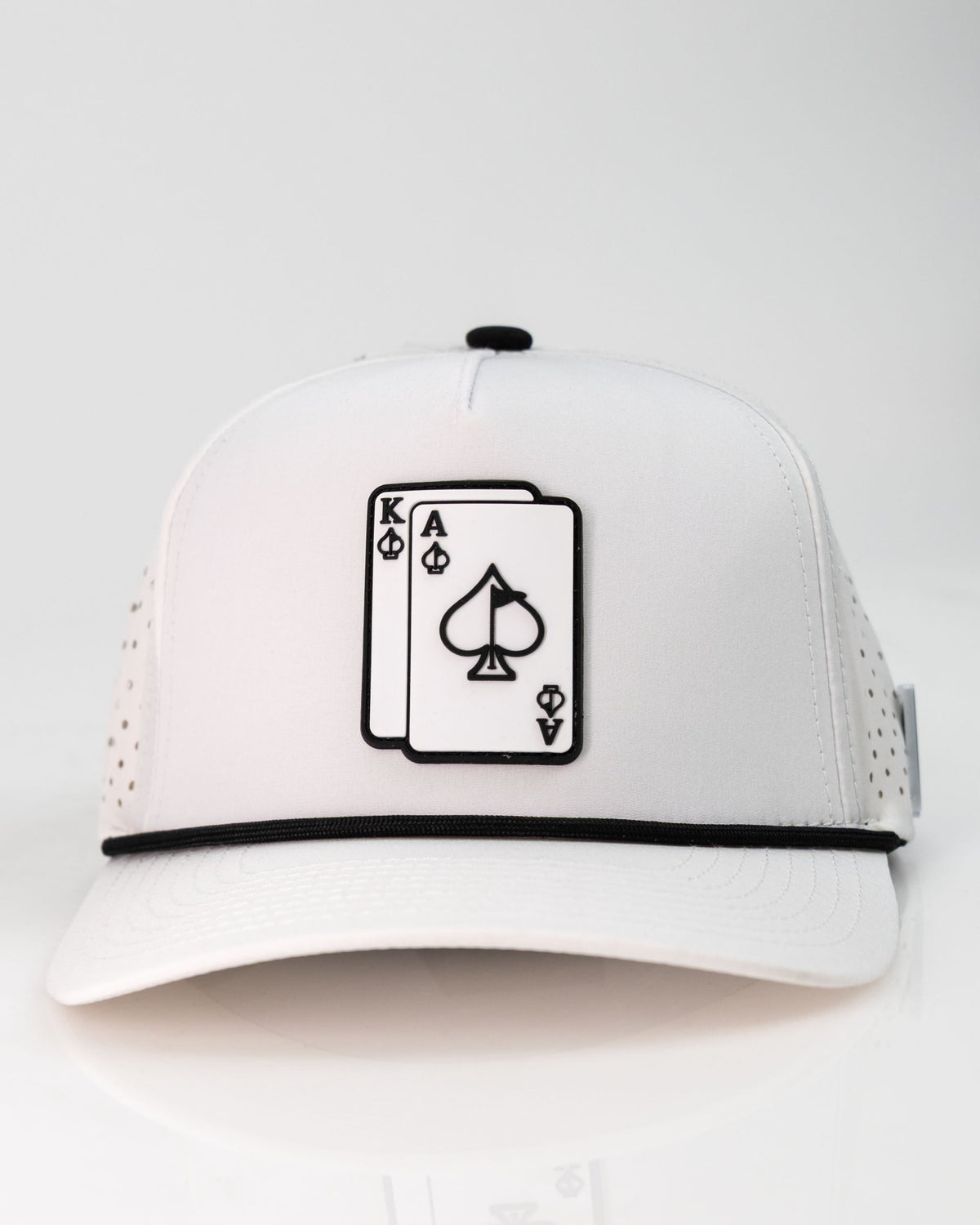 Ace/King White - Perforated Rope Hat