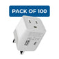 UK, England Travel Adapter - Type G - Dual USB (CTU-7)