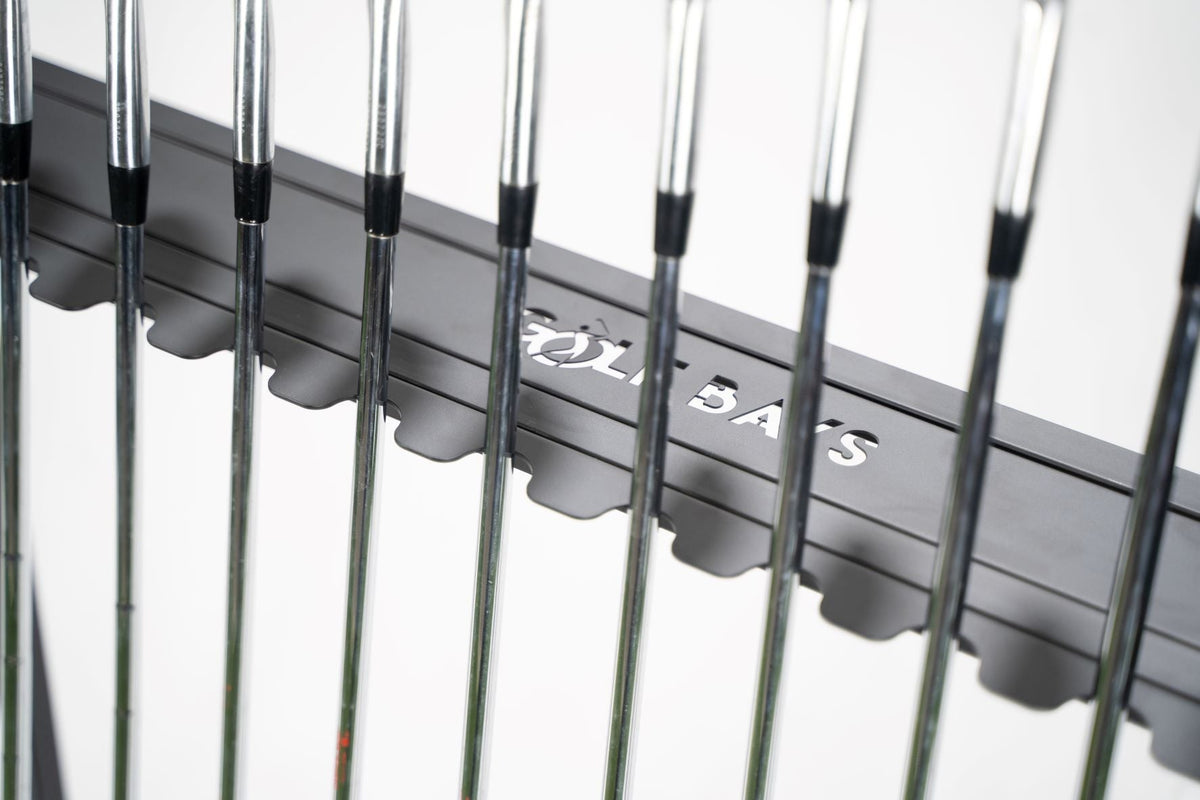GolfBays Golf Club Storage Rack, Holds 14 Clubs, Indoor Equipment Storage Shelf