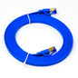 QualGear Cat 7 flat Ethernet patch cable coiled, blue, 10 ft length option (alternate view)