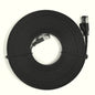 QualGear Cat 7 flat Ethernet patch cable coiled, black, 20 ft length option