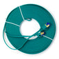 QualGear Cat 7 flat Ethernet patch cable coiled, green, 50 ft length option