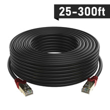 QualGear CAT 7 outdoor ethernet cable s/ftp 26 awg 10 gbps 600 mhz black.