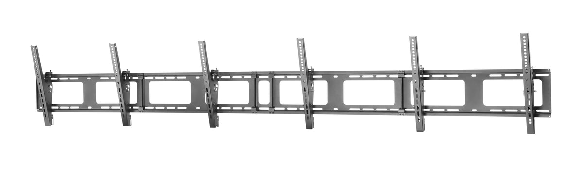 QualGear menu board tilt wall mount rail, left angled view